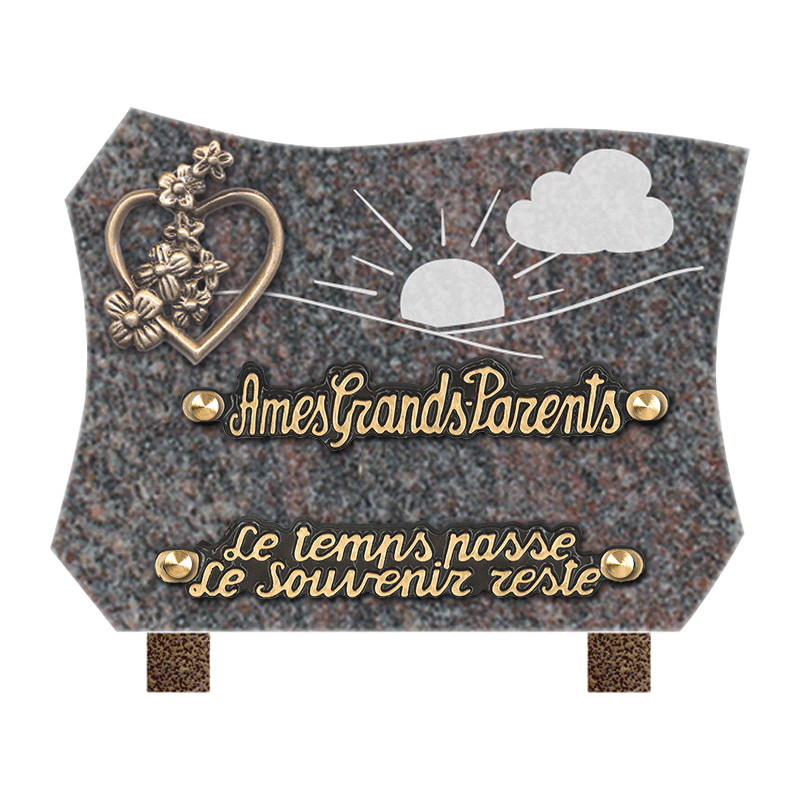 plaque granit personnalisable avec 2 inters INT008 PA