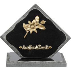 plaque granit losange personnalisable avec 1 inter INT035 MA