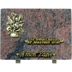 plaque granit personnalisable avec 2 inters INT041 PA