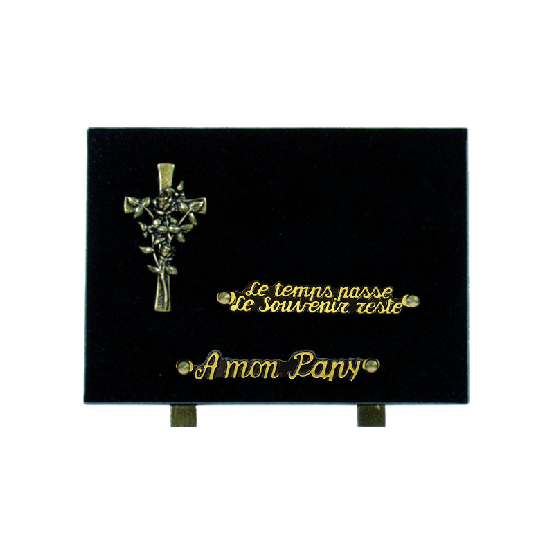 plaque granit personnalisable avec 2 inters INT041 MA