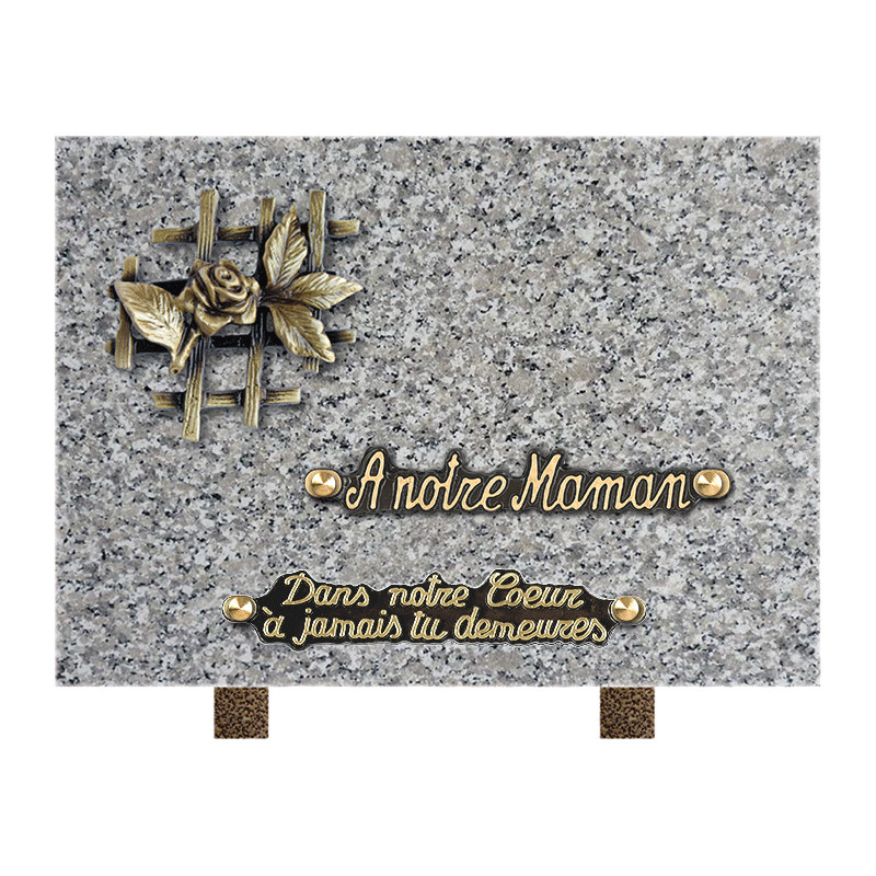 plaque granit personnalisable avec 2 inters INT009 TA