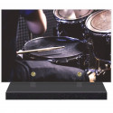 PLAQUE FUNÉRAIRE MUSICIEN BATTEUR  20 cm X 30 cm FPFNX209