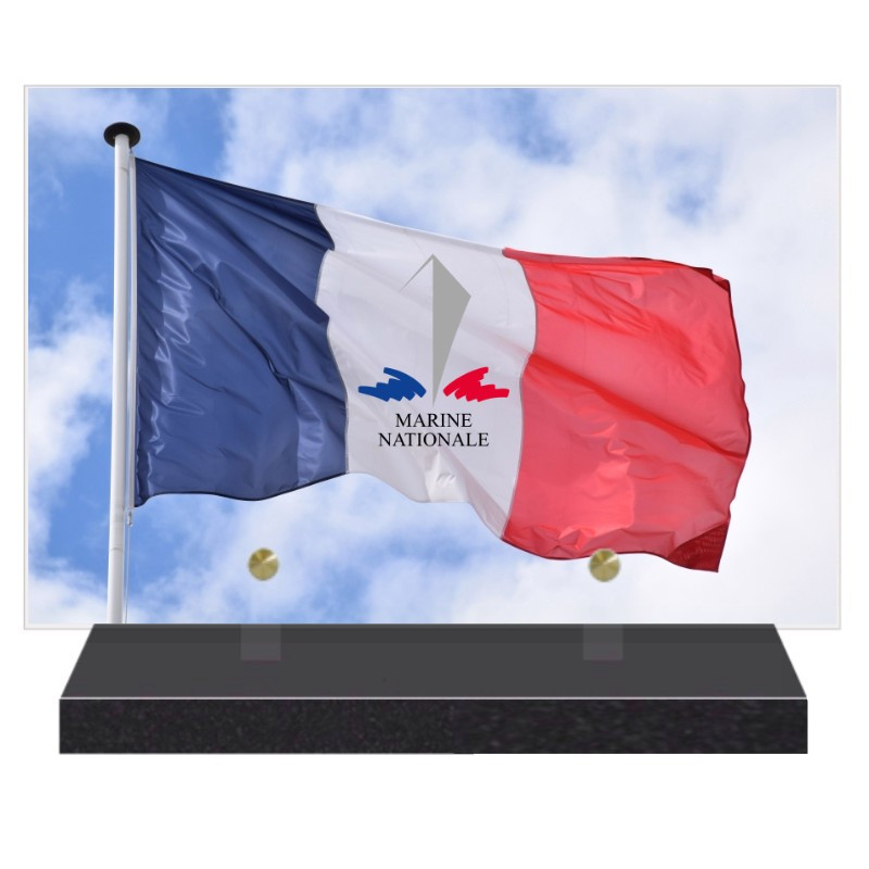 PLAQUE FUNÉRAIRE MARINE NATIONALE 20 cm X 30 cm FPFNX160-3