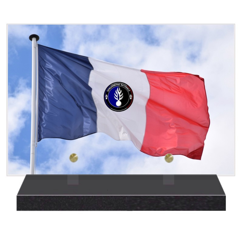 PLAQUE FUNÉRAIRE GENDARMERIE NATIONALE 20 cm X 30 cm FPFNX160-4