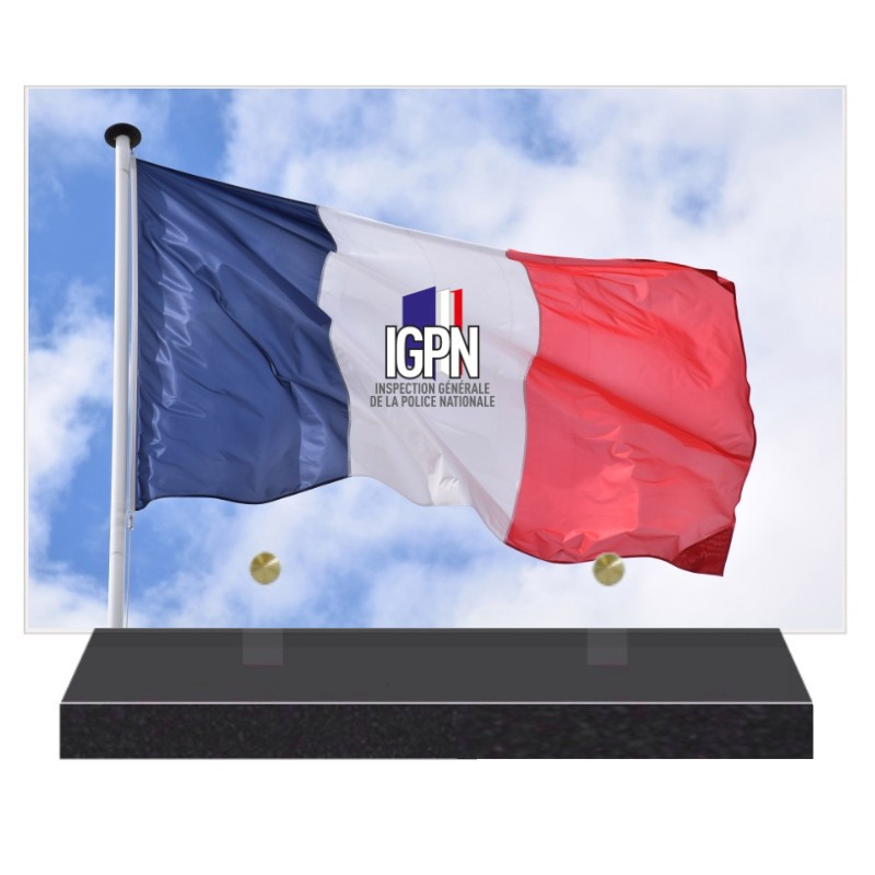 PLAQUE FUNÉRAIRE IGPN 20 cm X 30 cm FPFNX160-9