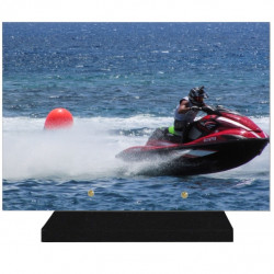 PLAQUE FUNÉRAIRE JET SKI 25 cm X 35 cm FPF10399