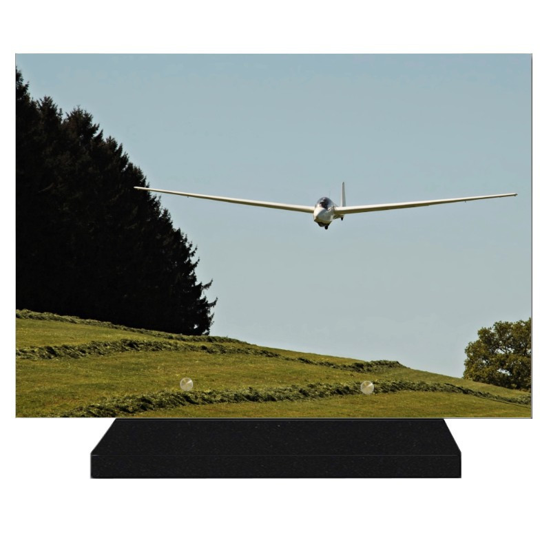 PLAQUE FUNÉRAIRE PLANEUR 25 cm X 35 cm FPF10969