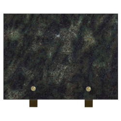 PLAQUE FUNÉRAIRE 20X30 GRANIT VERT TROPICAL SUR PIEDS