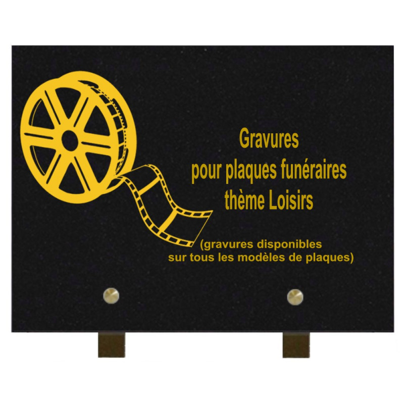 PLAQUE FUNÉRAIRE 20X30 GRANIT LOISIRS SUR PIEDS