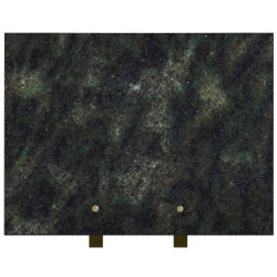 PLAQUE FUNÉRAIRE 30X40 GRANIT VERT TROPICAL SUR PIEDS