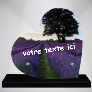 plaque coeur avec texte