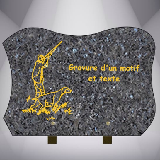 plaque funeraire chasseur chasse