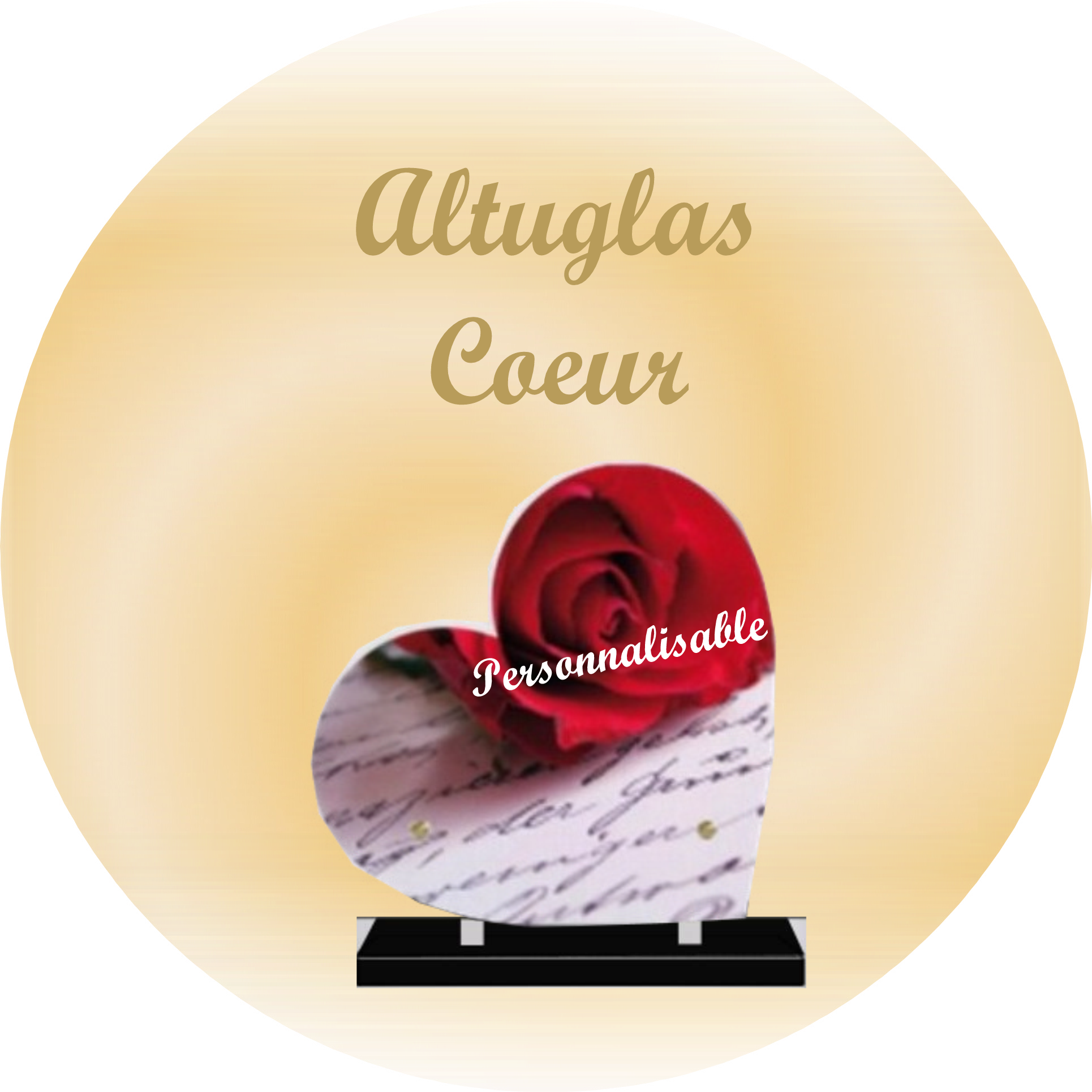 plaque funeraire moderne forme de coeur personnalisable VENTOUSE