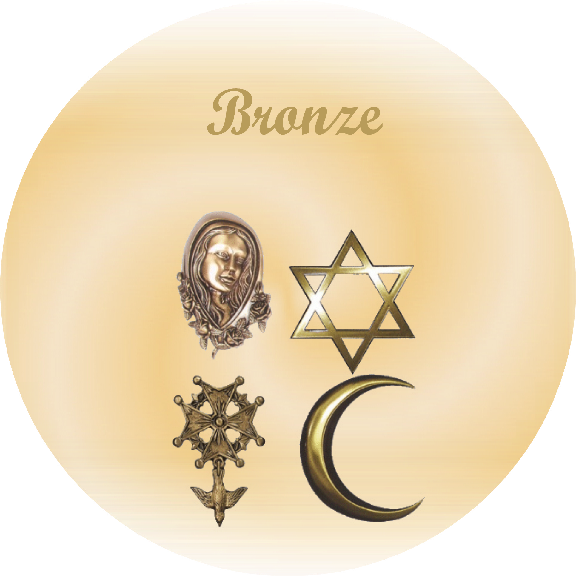 BRONZE POUR PLAQUE FUNERAIRE VENTOUSE