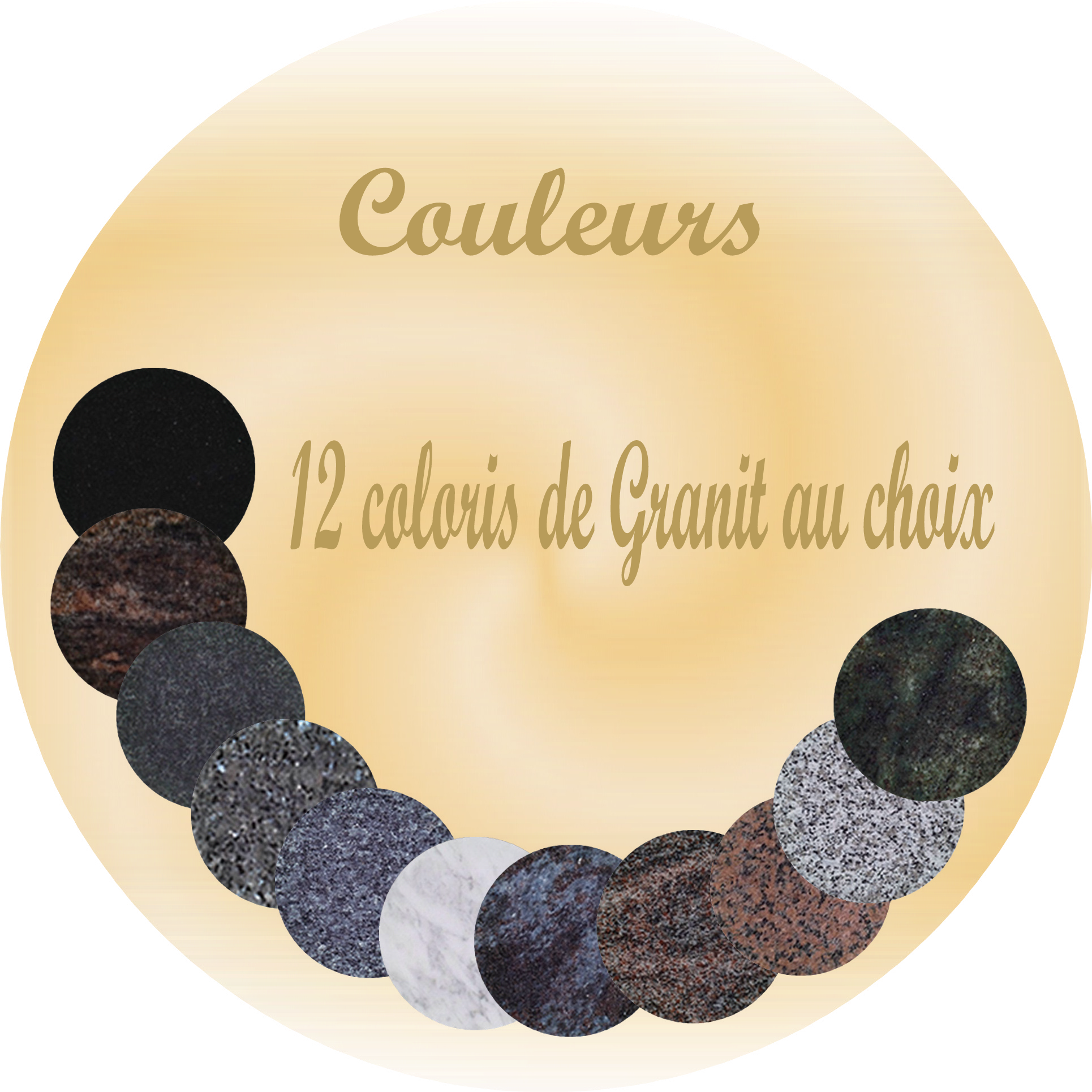 plaque funeraire granit 12 coloris VENTOUSE