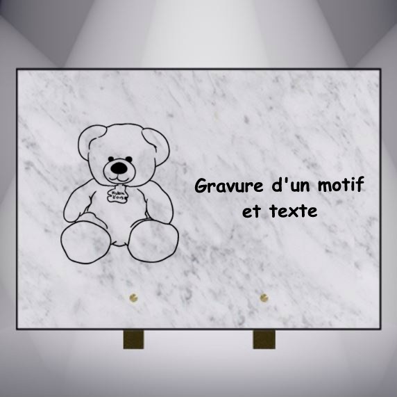 plaque rectangle sur pied gravee personnalisee
