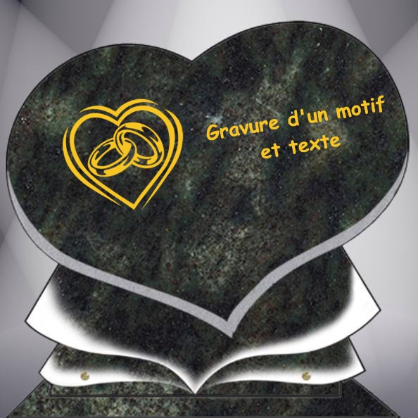 coeur deuil a graver plaque funeraire personnalisee