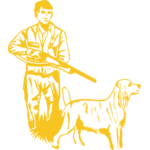 plaque personnalisée chien et chasseur