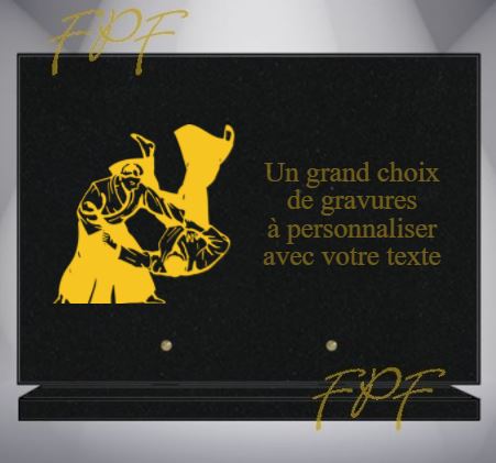PLAQUE FUNÉRAIRE SPORT AÏKIDO