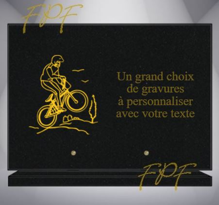 PLAQUE FUNÉRAIRE SPORT BMX