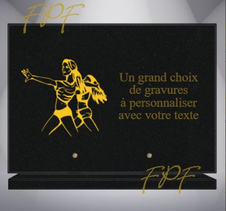 PLAQUE FUNÉRAIRE SPORT AEROBIC
