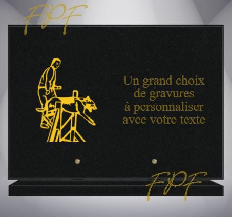 PLAQUE FUNÉRAIRE SPORT AGILITY