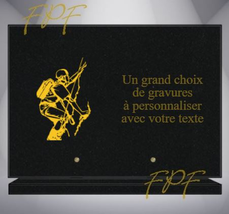 PLAQUE FUNÉRAIRE SPORT ALPINISME ALPINISTE