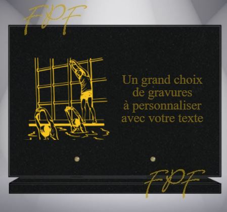 PLAQUE DUNERAIRE SPORT AQUAGYM
