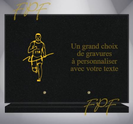 PLAQUE FUNÉRAIRE SPORT MARATHON