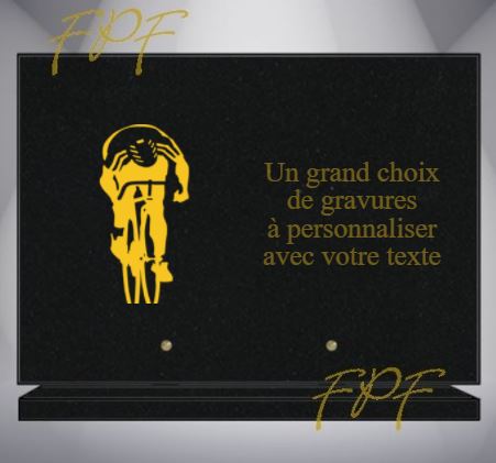 PLAQUE FUNÉRAIRE SPORT CYCLISME
