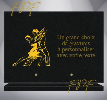 PLAQUE FUNÉRAIRE DANSE