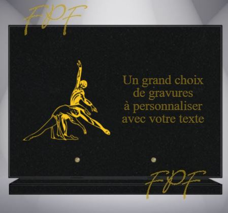 PLAQUE FUNÉRAIRE DANSE CLASSIQUE