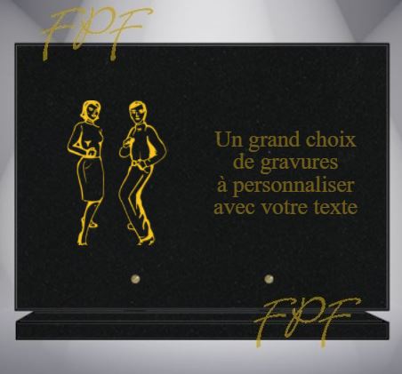 PLAQUE FUNÉRAIRE DANSE MADISON