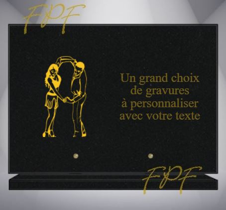 PLAQUE FUNÉRAIRE DANSE PASO DOBLE