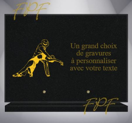 PLAQUE FUNÉRAIRE DANSE SALSA