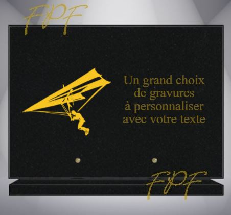 PLAQUE FUNÉRAIRE SPORT DELTA PLANE