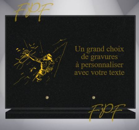 PLAQUE FUNÉRAIRE SPORT ESCALADE
