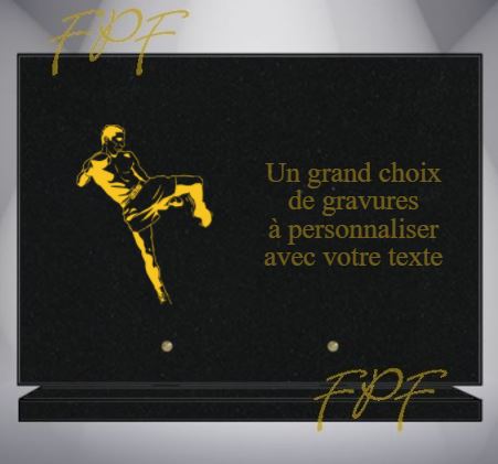 PLAQUE FUNÉRAIRE SPORT FULL CONTACT