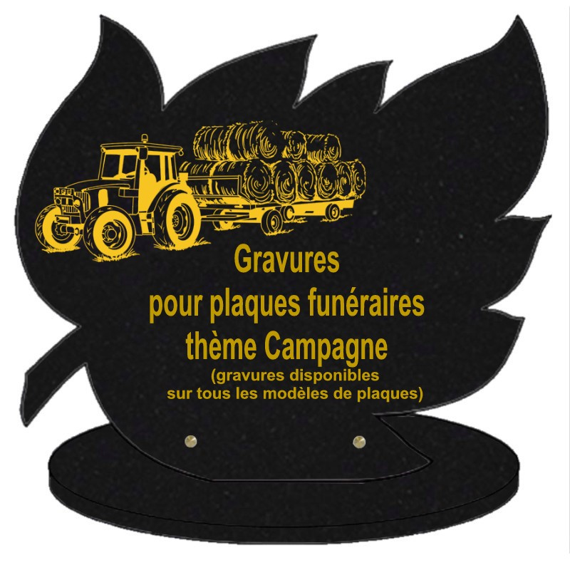 CAMPAGNE - PLAQUES FUNÉRAIRES GRAVÉES OR