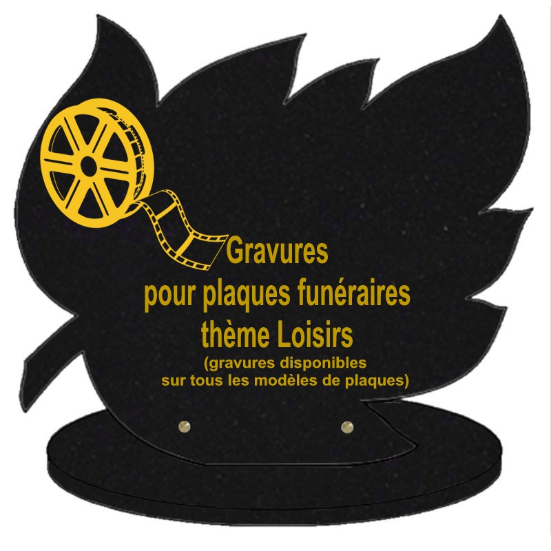 Loisirs - Plaques funéraires gravées or