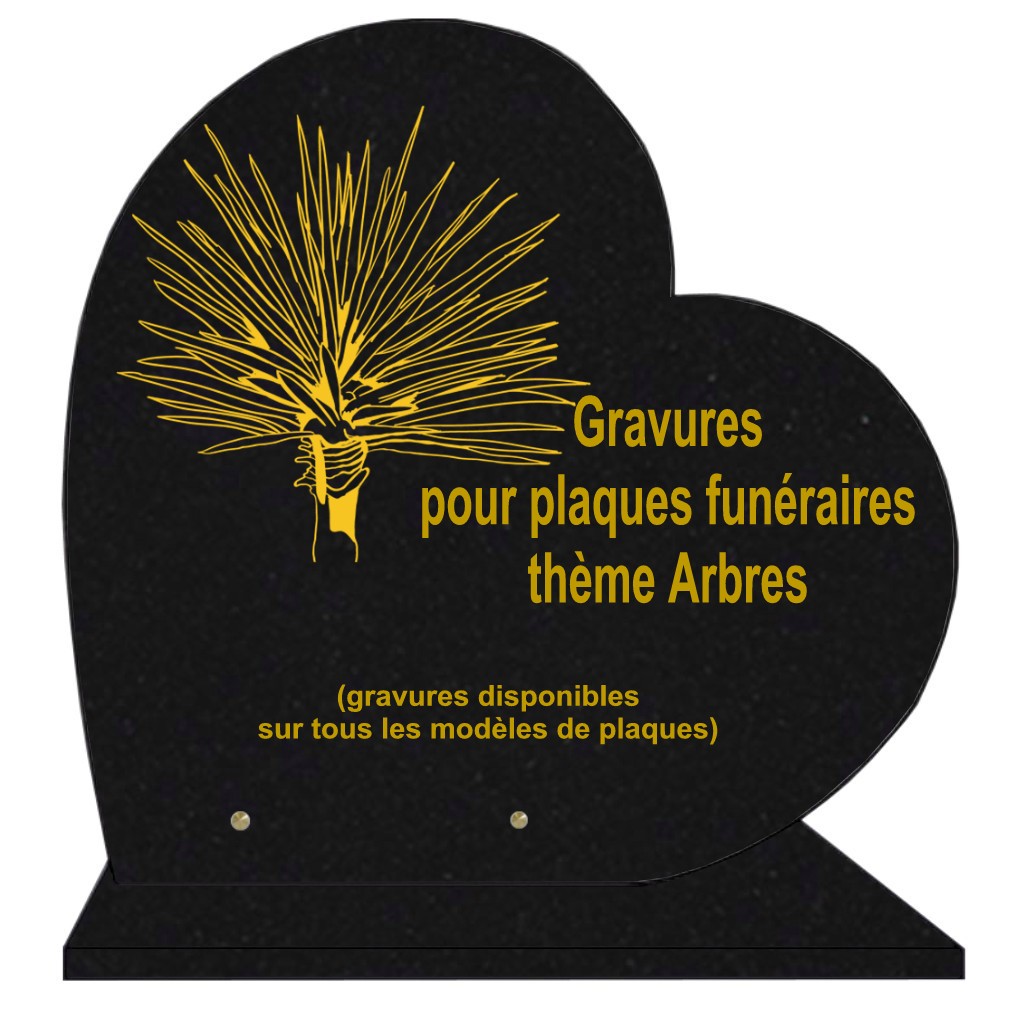 ARBRES - PLAQUES FUNÉRAIRES GRAVÉES OR