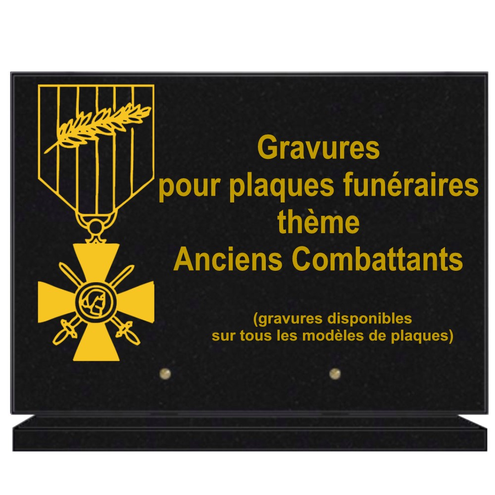 Médailles et Emblèmes - Plaques funéraires gravées or