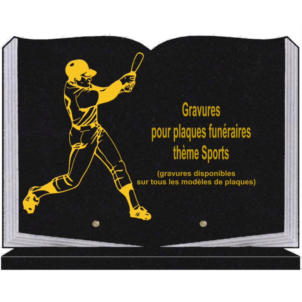 Sports - Plaques funéraires gravées or