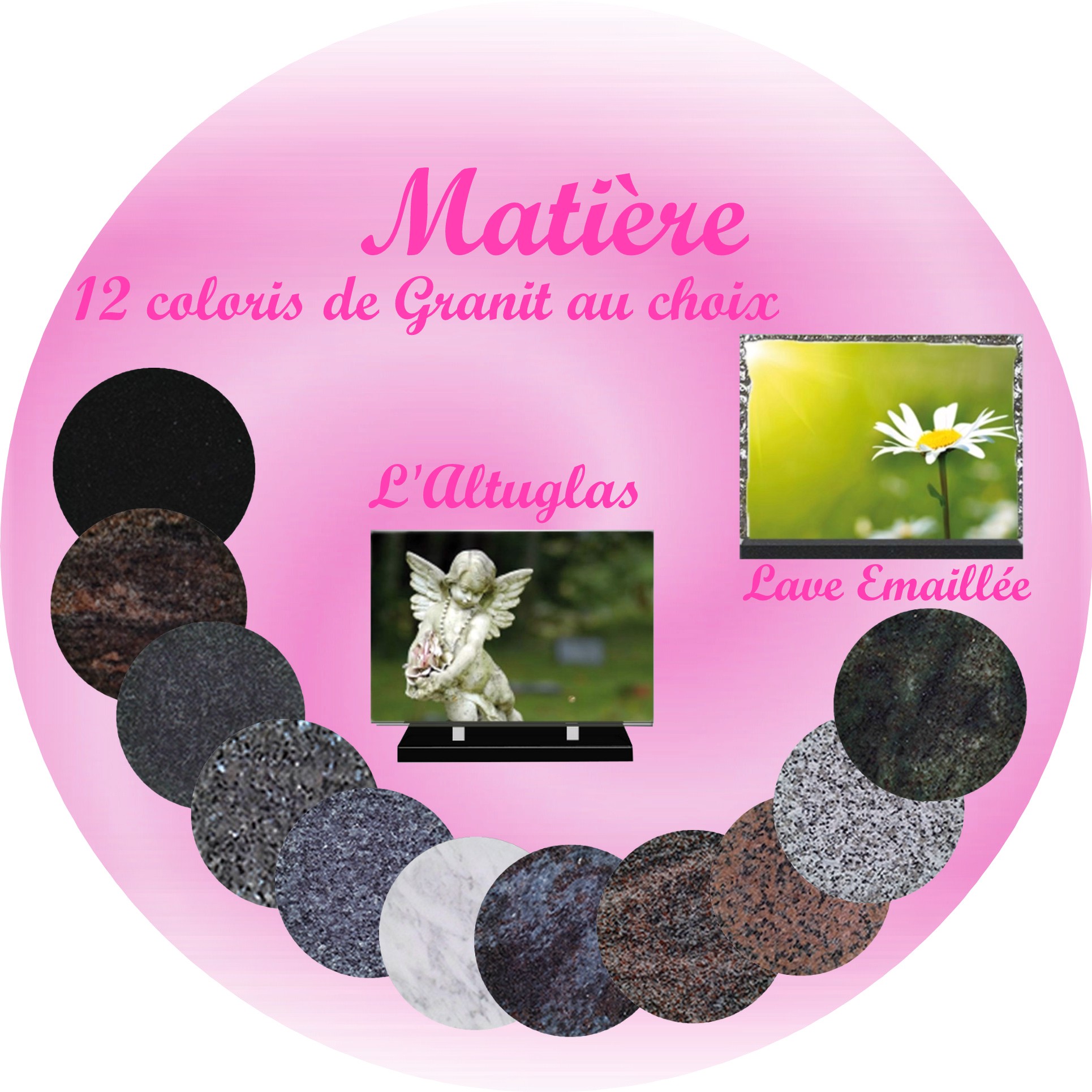 matieres pour plaques funeraires