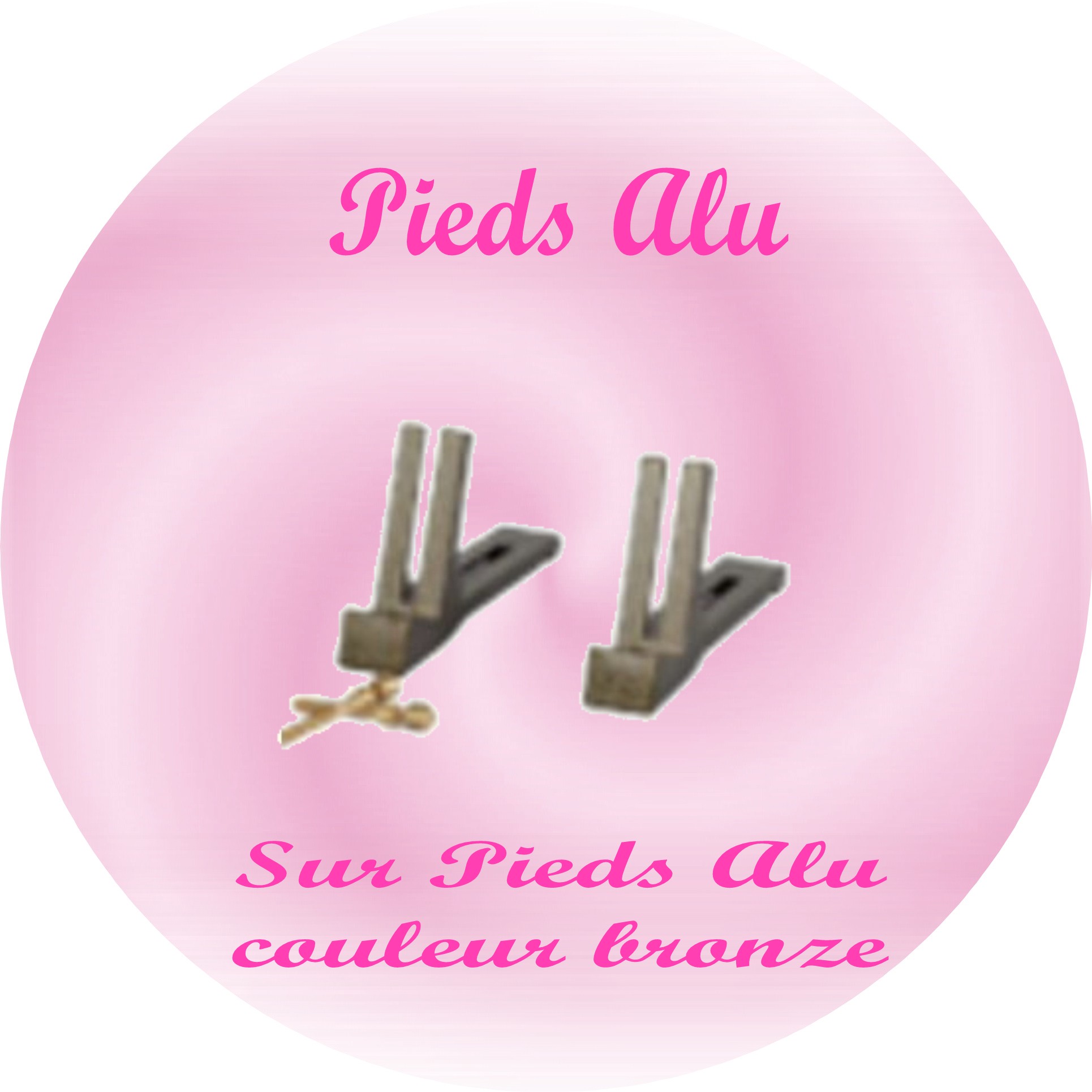 Sur Pieds Plaque funéraire - pieds alu pour plaques funeraires