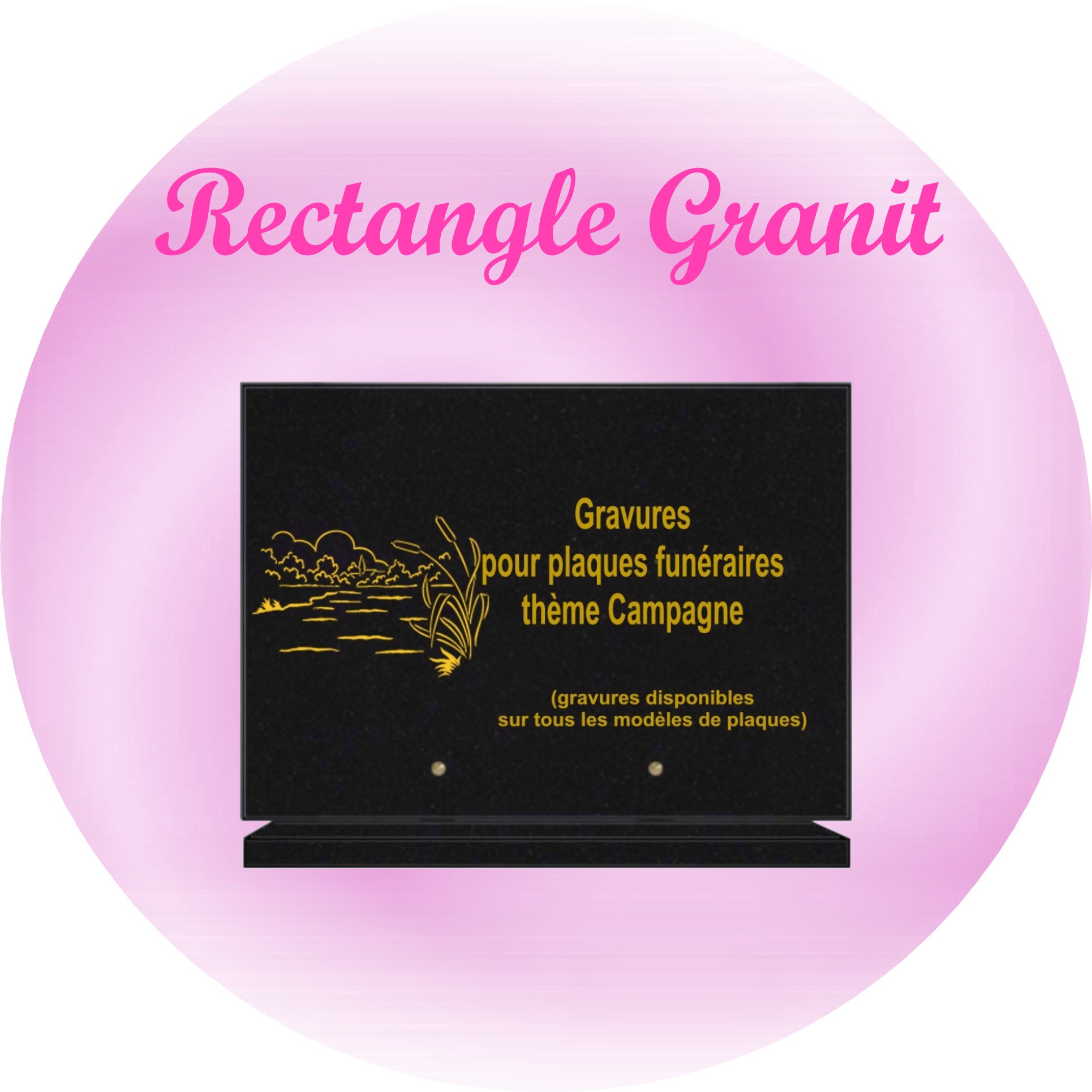 Rectangulaire Granit Plaque funéraire