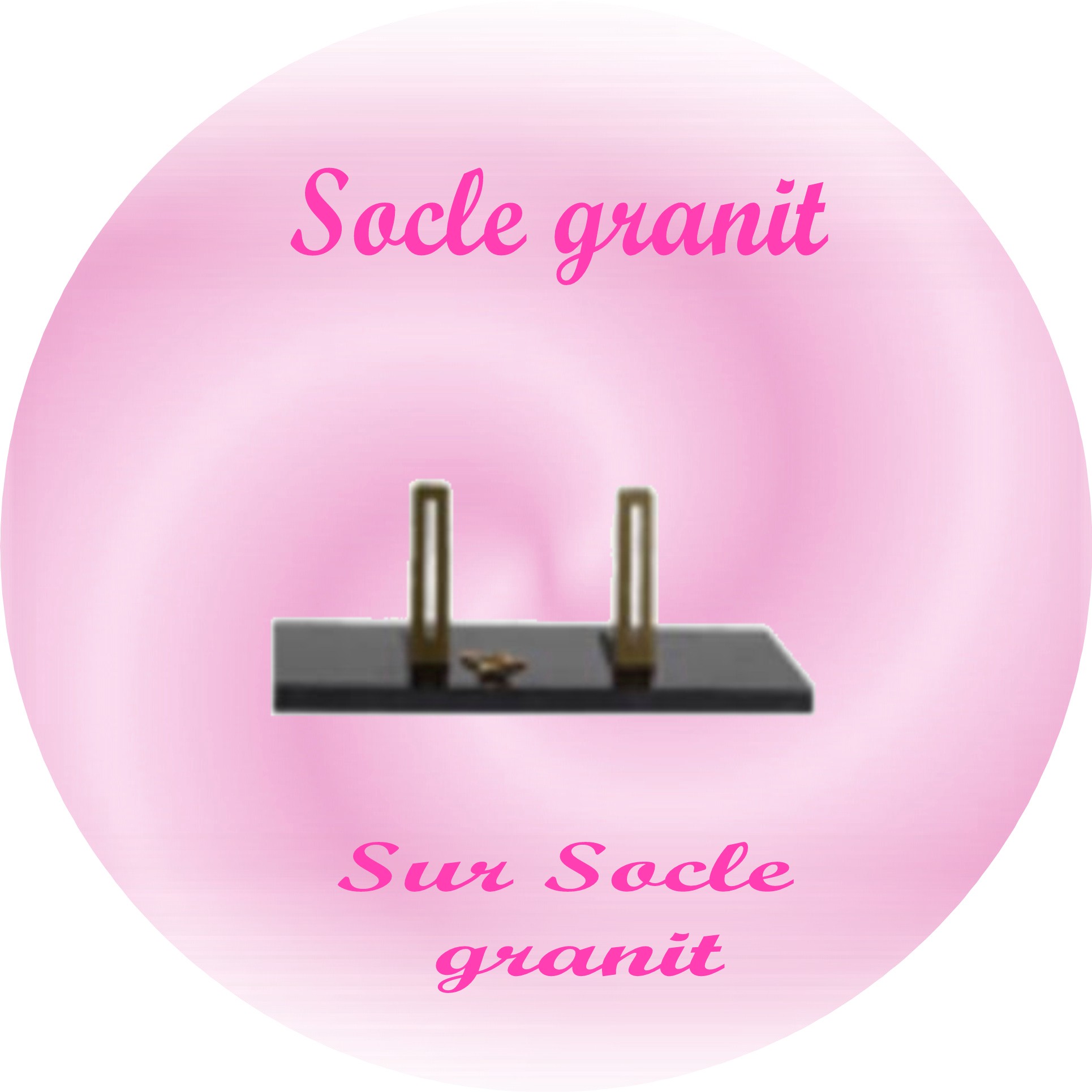 Sur Socle Plaque funéraire - socle granit pour plaques funeraires