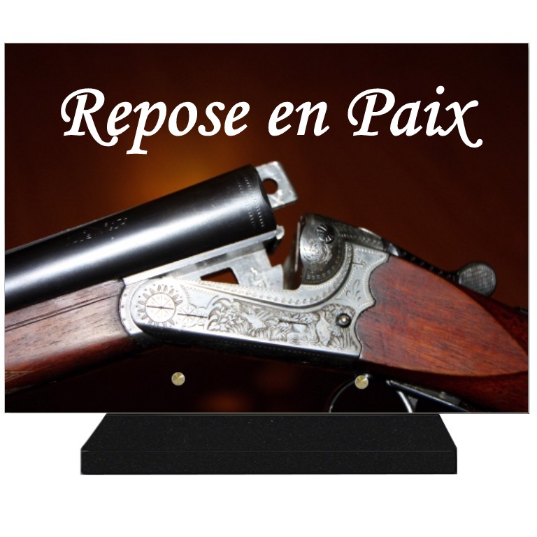 gravure theme chasse pour plaques funeraires