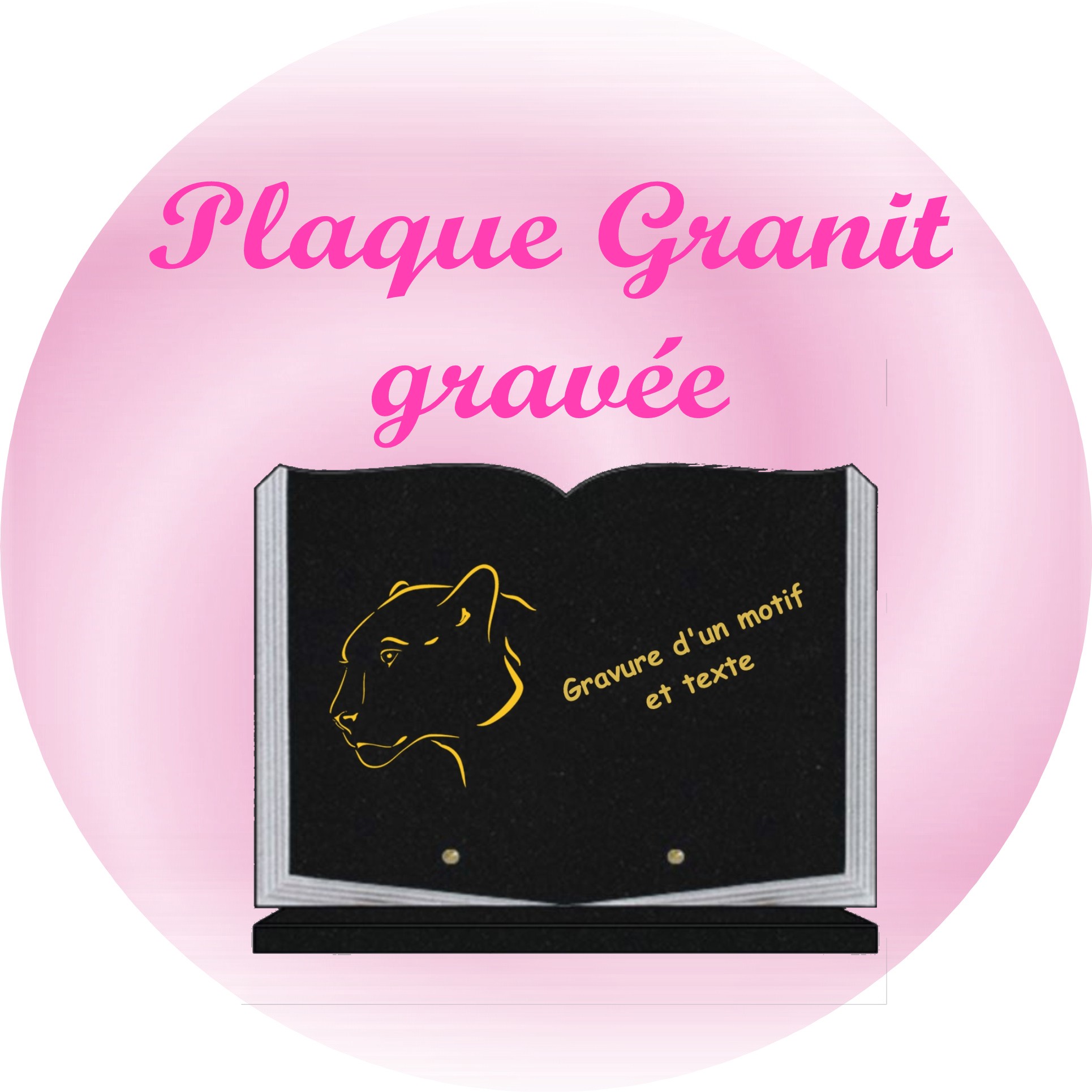 PLAQUE GRANIT GRAVÉE plaque funeraire